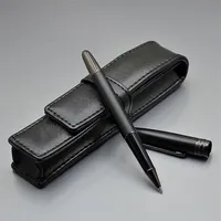 الترويج عالي الجودة MSK-163 Matte Black Ballpoint Pen Pen Roller Pens School School School Schools with Number و Leather CA2252