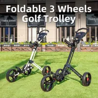 Bolsas de golfe Playeagle Trolley Design dobrável com suporte de guarda -chuva 3 rodas Push Pull Cart Bag 230301