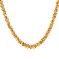Cadenas Collare Twisted Link Cadena para hombres Rose Gold/Plate/Gold Color Collar Joyería N134