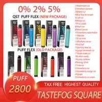 Puff Flex 2800 Puffs 0% 2% 5% E Cigarettes Disposables Vape Desechable Pods Device Kits 1000mAh Batterie Prépaillée Vaporisation de 8 ml VAPPER