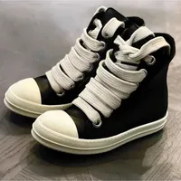Chaussures de loisirs Rick Canvas Chaussures Sneakers Designer Male Boots Ro Boots Luxury Femme Casual Shoes Fabric Zipper Fashion Guide de Ankel Taille 35-45