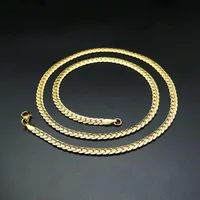 75cm hip hop mens gold chains necklace 18k gold plated luxury designer cuban chain men necklaces jewelry gifts for bf shippin189e