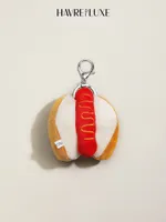 Key Rings Bag ornaments Fried chicken fries hot dog cute doll cartoon exquisite female high sense car key ring package pendant accessories