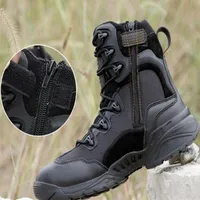 Brand Men Military Army Boots Special Forces Tactical Desert Combat Boats Outdoor Sport Shoes Cow Leather Snow Boots274D