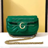 Women Mini Shoulder Bags Genuine Leather Designer Heart Gold Chain Handbags lady flip Handbag