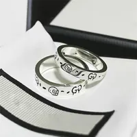 72% korting op designer Silver Pure White Copper Elf Double G Paar Non Fading vrouwelijke ring sieraden198F