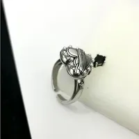 Nuevo estilo con piedras laterales anillos de caja abiertos Charmón de esqueleto anillo abierto para mujeres amantes de la boda de la fiesta de la boda de los regalos de joyería de punk RM-165