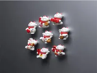8 PCS Réfrigage Magnet Paste Series Lucky Cat Magnetic Home Decoration Creative Gift Animal Refrigerator Stickers 2204267422746