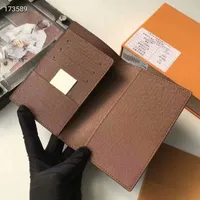 Luksusowy projektant wielofunkcyjny uchwyt na karty kredytowe Portfel paszportowy Paszport Paszport mężczyzna i karta identyfikacyjna Karta ID obudowa z pudełkiem M60181
