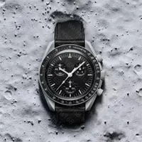 orologi da uomo orologi di alta qualità Omeg Montre Luxury Orologio Orologi da polso Funziona Missione cronografica Quarz Cronografo per Neptune Watchband Bioceramic Planet