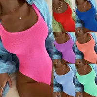 Kadın Mayo 2023 Seksi Şeritli Tek Parça Mayo Kadın Kadın Bodysuit Bayanlar Tanga Monokini Mayo Takım Yüzme Yaz Plajı Giymek