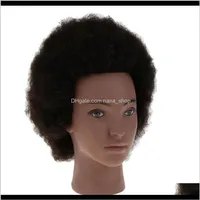 머리 미용 Afro Mannequin Head W Yak Hair Braiding Cutting Practice QYHXO DTPYN1703