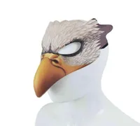 3D Eagle Mask Carnoween Carnival Animal Mask Pu Кожаная ева наполовину маска вечеринка маскарада косплей костюмы реквизиты L2207117649514