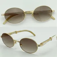 Vendita di occhiali da sole in bufalo nero originale naturale bianchi 7550178 occhiali da sole vintage rotondi interi oro 18k buoni qua296g