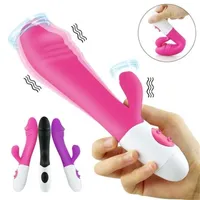 Sexy Masajeador de juguetes USB recargable de 10 velocidades Realista Realista G Spot Clit Rabbit Vibrator Masturbation Estimulación juguetes para adultos para mujeres