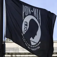 3x5ft POW-MIA Flag-Canvas Header and Double Stitched -You are not forgotten Prisoner of War Flag with Brass Grommets196t