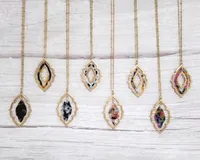 Colares pendentes ZWPON BOHO Corte a resina acrílica para mulher marrocos de moldura geométrica Jóias de moda para colar