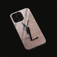Caso iPhones iPhone14 Mirror Temped Glass tocca per 14 pro max mimi 13 12 11 xr xs x 7 8 Puls iPhone 6 Case di telefono Designer