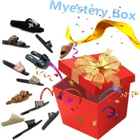 Mystery Box Men Женщины кроссовки повседневная обувь дешевая подарочная коробка Slippers Sandal