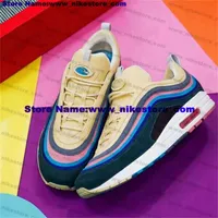Mens 97 Storlek 13 Sneakers Trainers Shoes Sean Wotherspoon Airmax1 Running Max 87 US 13 Women 1 High Quality Big Size 12 Eur 47 Designer Zapatillas Air One US13 Casual