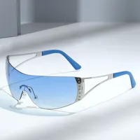 Rimless Dot-Drill Siamse Sunglasses Fashion Trend Sports очки футуристические технологии подкованные солнцезащитные очки новые