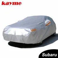 Car Sunshade Kayme Waterproof full car covers sun dust Rain protection cover auto suv protective for Subaru bra xv forester Legacy Outback R230224