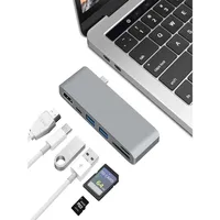 Thunderbolt 3 USB-C Hub Adapter for Macbook Pro Nintendo Switch Samsung S8 Type-C Charger Port HDMI port 2 USB 3 0 port SD Card R293Q