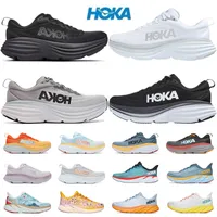 2023 Hoka One Running Shoes Männer Frauen Hoka One Bondi Clifton 8 Dreifach schwarze weiße graue blaue Designer -Läufer Herren Trainer Outdoor Sneakers