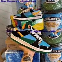 Mujeres SB Dunks Low Mens Bens's Jerry's Size 14 Zapatos CHAUSSURSES DUNKY DUNKY CORRIENDO EURES 48 BEN Y JERRY US14 SCHUHE TRAPAYORES DUNKSB Multi Color US 14 Damas