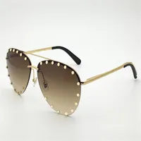 Fashion Classic Vintage the Party Sunglasses for Homme and Women Metal Pilot Rivet Glasshes Avant-Garde Trend Style Top Quality Anti-294Z