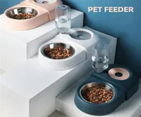 Kedi Kaseleri Besleyiciler 2 1 Pet Dayanıklı Çift Köpek Dağıtıcı Yükseltilmiş Stand Besleme Sulama Malzemeleri Besleyici 3320608