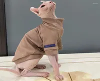 Cat Costumes Shirt Sphinx Devon Rex Fall Winter Cotton Stretchy Fleece Lick Resist Sphynx outfit Pet Costume Hairless Clothes2621952