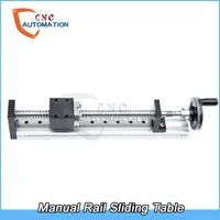 Ballscrew Manual Rail Sliding Table Handwheel with Lock Device SFU1605 Ballscrew Cross Slide Motion Linear Guide CNC DIY272I