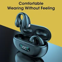 Q80 Earphones Sound Earcuffs Ear Hook Bone Conduction Earring Wireless Bluetooth TWS Sport Earring Headphones Earbuds