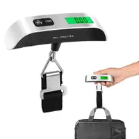 Взвешивание масштаб портативная багажная шкала цифровой ЖК -дисплей 110 фунтов/50 кг баланс карманный багаж подвесной