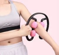 360° Massager Leg Muscle Relaxation Roller Ring Clamp Leg Massage Stick Yoga Body Shaping 4 Wheels Fitness Device for Sports556699018671