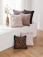 Toxicomanie Barefoot Léopard Dreams Half Cashmere Tricoted Cover Sofa Cushion Bedroom Home Decor8401291