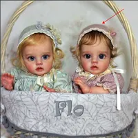Plush Dolls RBG 12 inch 30cm Reborn Baby Dolls Finished Doll Cute Girl Flo Real Soft Touch with Rooted Hair Christmas Gifts J230302
