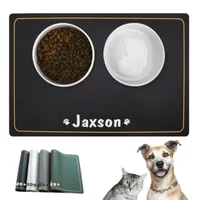 Custom Name For Puppy Waterproof Food Pad Pet Bowl Drinking Mat Dog Feeding Placemat Easy Washing 2206308216729