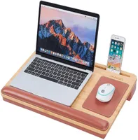 Laptop Lap Desk Lap Desk for laptop with Mouse Pad PU Leather Wrist Pad Heat Dissipation Home Office Student Use as Compute2349949