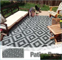 Alfombras alfombras alfombra no liquidad para patio al aire libre portátil tejido de picnic alfombra fácil de limpieza Mtifuncional Decoración del hogar Delto D5364058