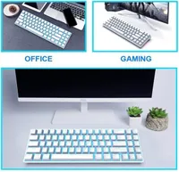RK ROYAL KLUDGE 71 Mechanical Keyboard Wireless Bluetooth USB Wired Dual Mode Gaming Mini Size Rechargeable Monochromatic Backlit 5553325