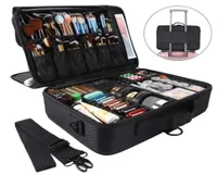 Women Professional Suitcase Makeup Box Make Up Cosmetic Bag Organizer Storage Case Zipper Big Large Toiletry Wash Beauty Pouch2104730