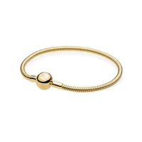925 Silver Chain Gold Bracelet Women Fit Pandora Diy Charm Jewely Bead Accessoire Basic armbanden met Origina Box292A