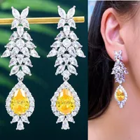 Dangle Earrings Missvikki Luxury Trendy Long Drop For Girlfriend Mom Gifts Jewelry Accessories High Quality Scalloped Ginkgo Biloba