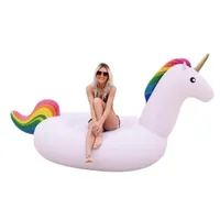 Giant Unicorn Floats Pool Swan Swaan zwembad speelgoed Zwemmen Pegasus Float opblaasbare luchtmatras speelgoed TOET SPOEL KINDEREN Drijvende stoelen Ring Water Lounge Raft