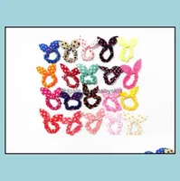 Hair Accessories Tools Products 100PcsLot Children Women Band Cute Polka Dot Bow Rabbit Ears Headband Girl Ring Scrunchy Kids Pon6813738