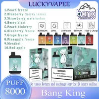 100% Original Bang King 8000 Puffs Disposable Vape Pen E Cigarette 650mAh Rechargeable Battery 15ml 10 Flavors 5% Elux Legend