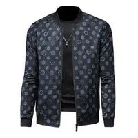 高品質のジャケット偉大なデザイナーo-neckカラークラシックドットオスのアウターウェアコートビッグサイズの服4xl 5xl3133