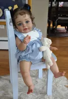 Plush Dolls 60cm Reborn baby dolls Sue-sue Girl 3D Skin Visible Veins Rooted Long Hair Cuddly Soft Body Doll Gift J230302